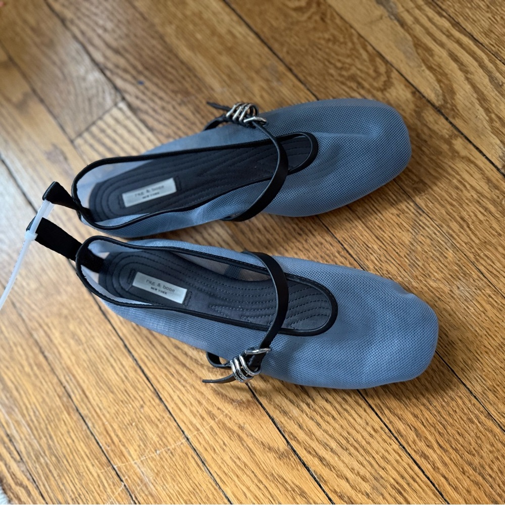rag & bone Spire Mesh Mary Jane Flats - Size 36 - Picture 2 of 3